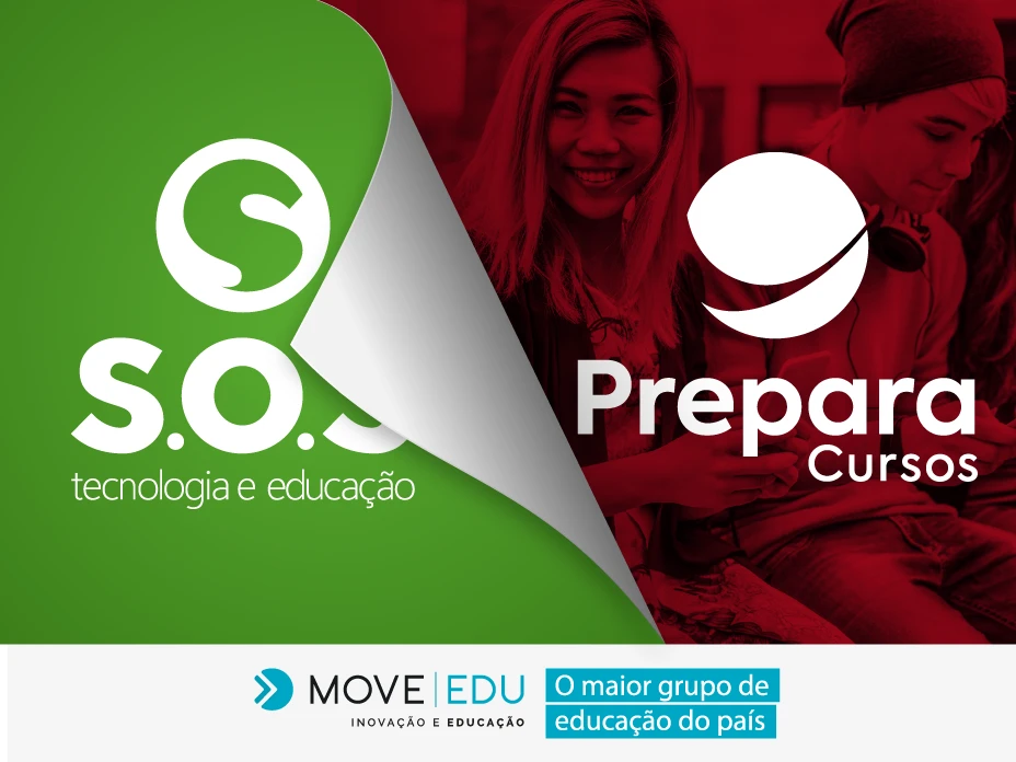 Imagem promocional de cursos preparatórios de tecnologia e educação da S.O.S Tecnologia e Educação, com destaque para novidades do Move EDU.